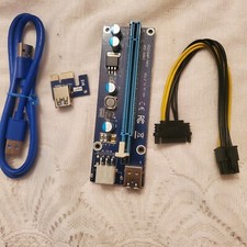 PCI -E 1X to 16x Powered USB 3.0 GPU Rise Extender Adapter Card Ver 009s Ethereu