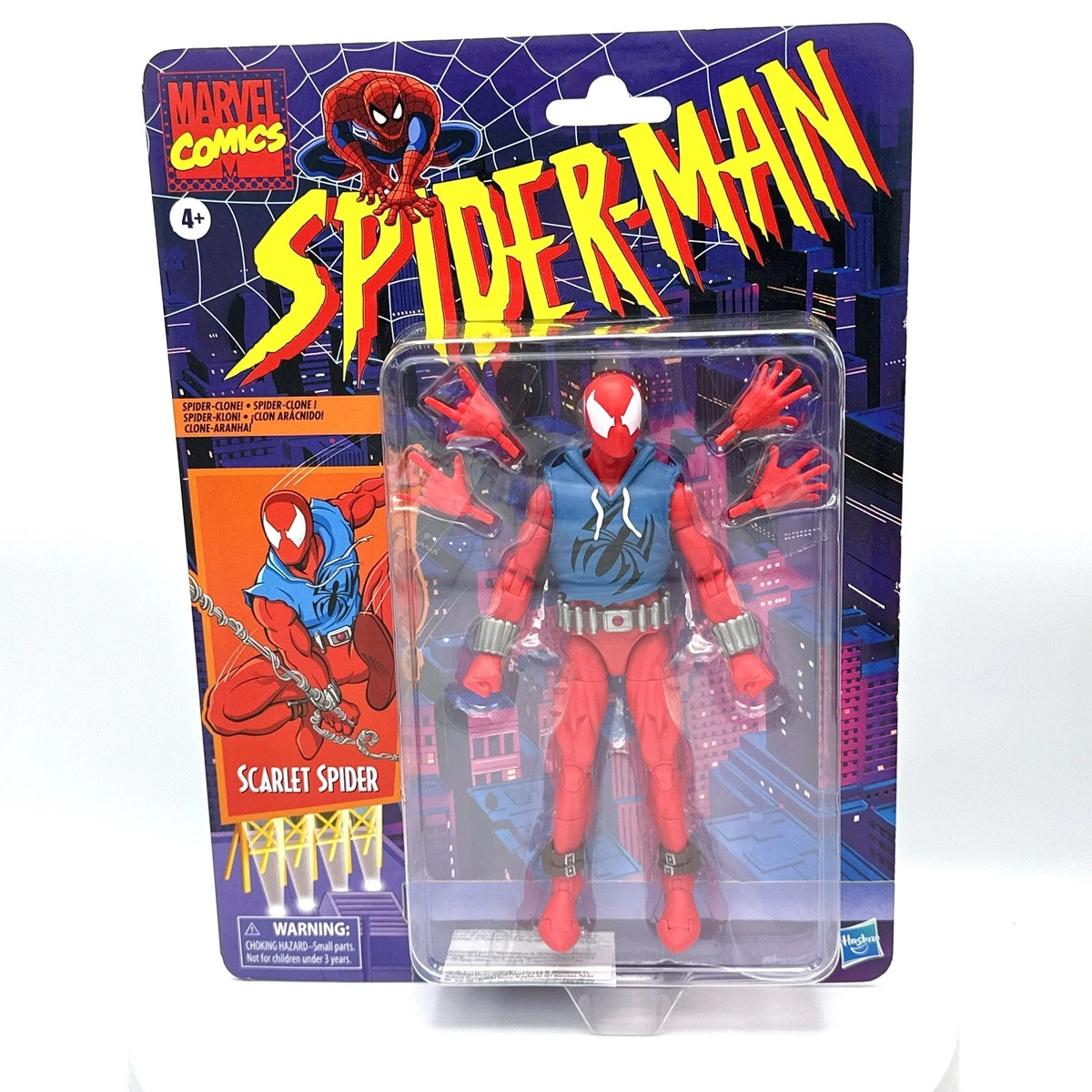 Marvel Legends Series Spider-Man 15 cm Spider-Man: Ben Reilly Action Figure Toy, Includes 5 Accessories: 4 Alternate Hands, 1 Web Line FX - Hasbro Marvel - TV & Movies - Giocattoli