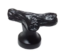 Sierra Lifestyles Cabinet Knob Black Wrought Iron Branch 1.5" x 1" Lodge Rustic