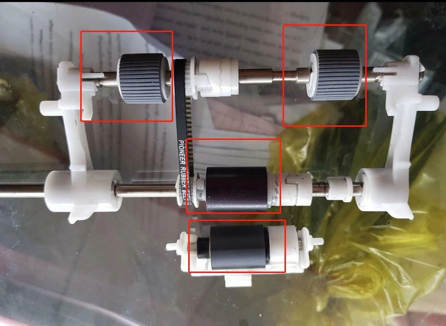 Kit de 4 rodillos de alimentación ADF Pickup para Konica Minolta bizhub 458 A7V7PP2800 Foto 2 de 3