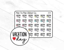 2574 Vacation Day Planner Stickers.
