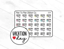 2574~~Vacation Day Planner Stickers.