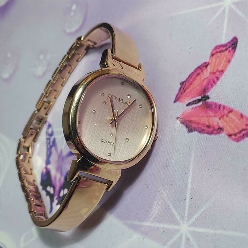 Orologio da polso al quarzo donna Ottaviani oro bracciale semirigido e  Swarovski | eBay