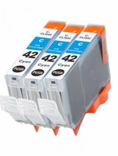 3 Pack Compatible ink Cartridges for Canon CLI-42 Inkjet PIXMA PRO-100 3 Cyan 