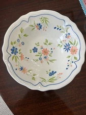 Vintage Sears Country French Ironstone Floral Serving Bowl 4453 pattern app 9 ½”