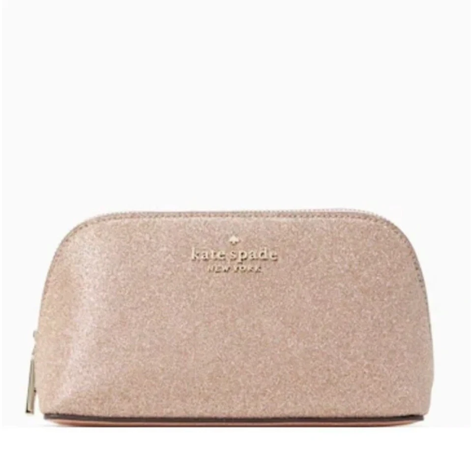 Nuevo con etiquetas Estuche de Maquillaje Cosmético Kate Spade Oro Rosa Oro Rosa Foto 2 de 4