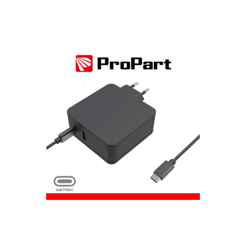 Alimentatore Propart PD Type C Quick Charge 45W + USB fast - nuovo