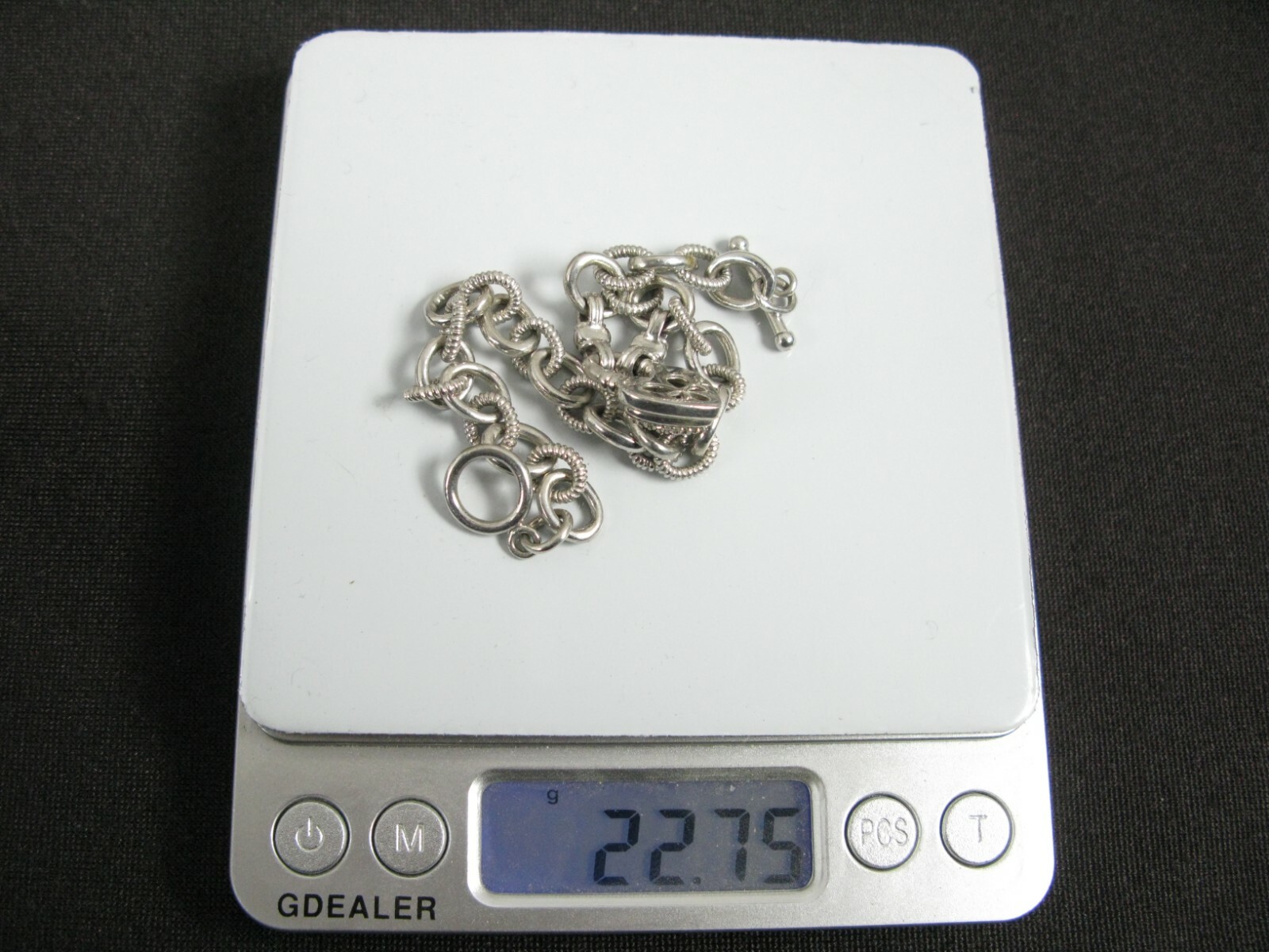 Kiran Jewels KRN Sterling Silver 1/4 CT Diamonds Heart Chain Charm Bracelet  7" | eBay