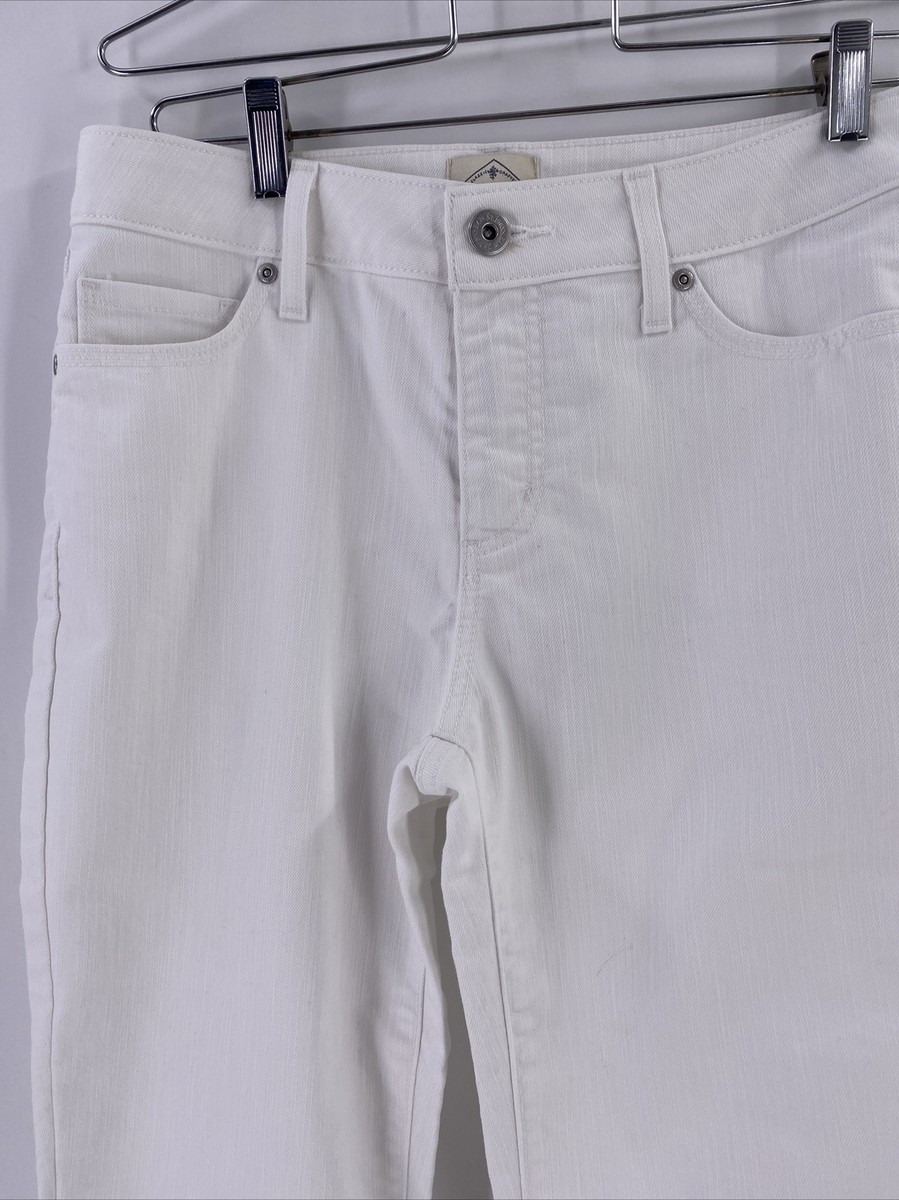ジーナ St John's Bay Women Size 8 Capri Pants Crisp White Zipper Cuffs