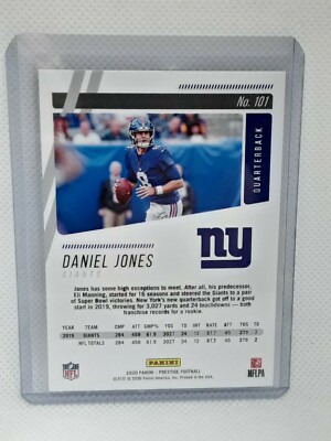 Daniel Jones 2020 Panini Prestige Football - #101 - New York