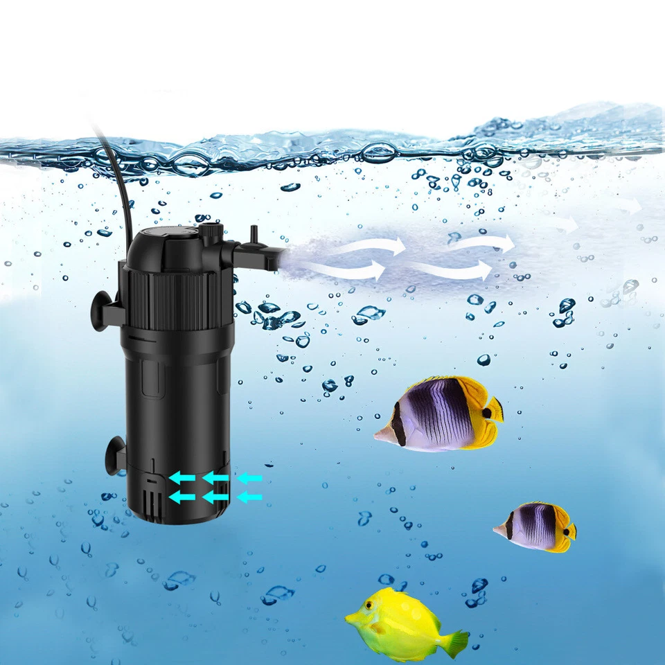 5-in-1 Aquarium Innenfilter mit UV 3w Aquarium Filter Pumpe Einstellbarer 500L/h - Bild 2 von 4