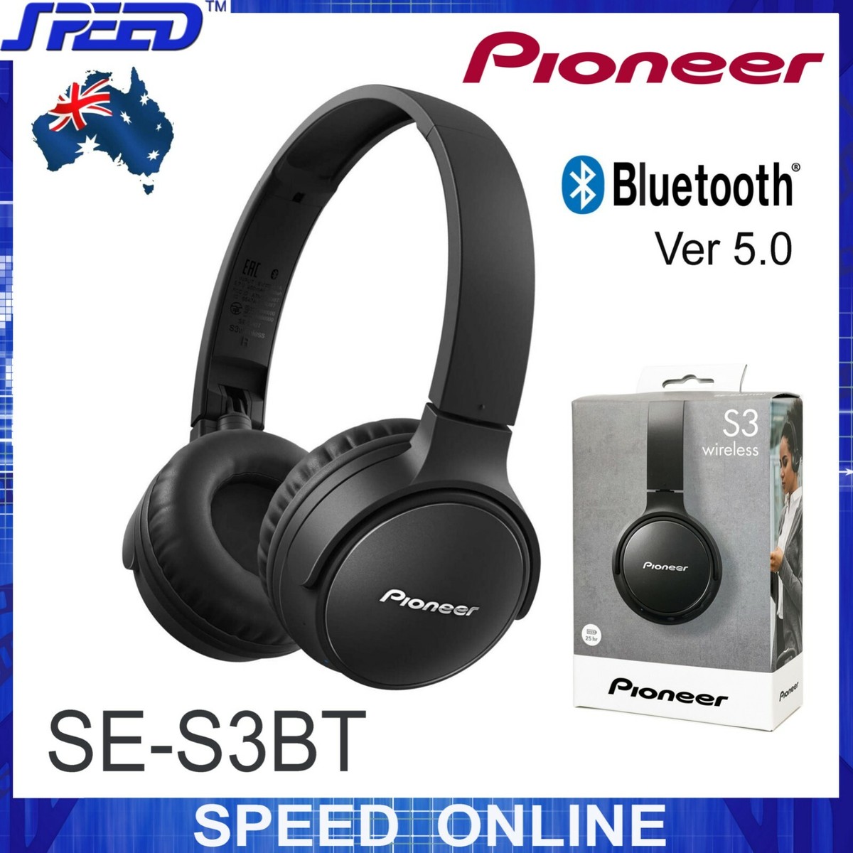 パイオニア S3wireless ヘッドホン SE-S3BT:Bluetooth 【公式通販】