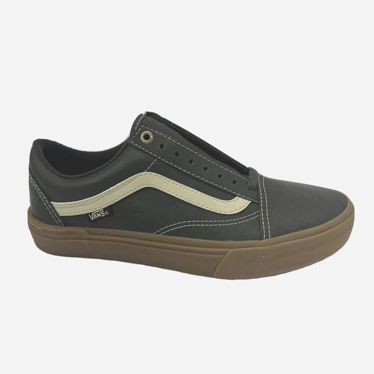 Vans Mens Old Skool Pro BMX Dennis Enarson Olive Green Leather Shoes VN0A45JU10L