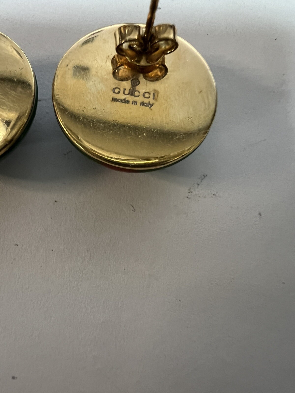 Gucci Button Stud Interlocking G Earrings Retail … - image 3