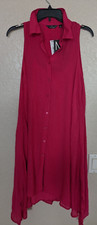 NWT Mlle Garbrielle Feminine Boho Fuchsia Dress Spring  Sleeveless Size M