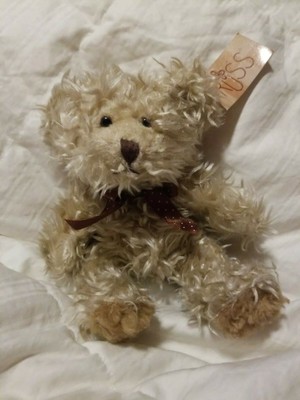 Russ Bears From The Past Radcliffe Fuzzy Teddy Bear With Tag Brown Ribbon | eBay