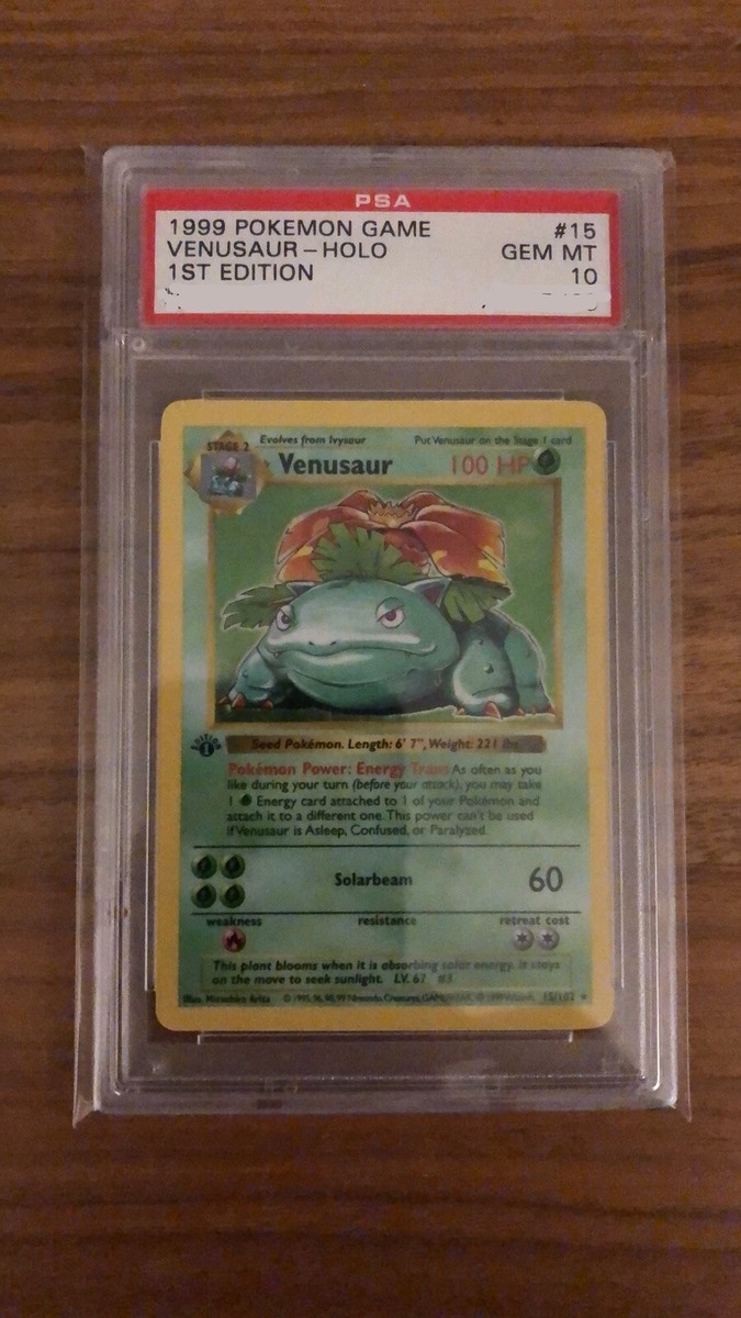 英語版初期　ポケモンカード　Venusaur shadowless holo M Venusaur EX Pokemon Card XY1 002/060 RR Holo Rare Vintage