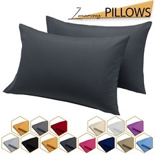 2X PILLOW COVER CASES LUXURY CASES MICROFIBRE HOUSEWIFE PAIR PACK  PILLOW COVERS