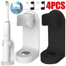 Wall-mounted electric toothbrush holder 4 pcs plastic bathroom adhesive mount