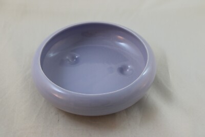 Vtg Japan Art Pottery Low Profile Planter Bowl Lilac Lavender Purple Footed 7.5''
