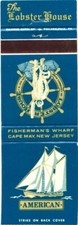 Fisherman's Wharf, Cape May, New Jersey, Restaurant, Vintage Matchbook Cover
