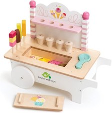 15 Pc Ice Cream Cart - Includes Ice Cream Cones, Popsicles, Scooper and Cart