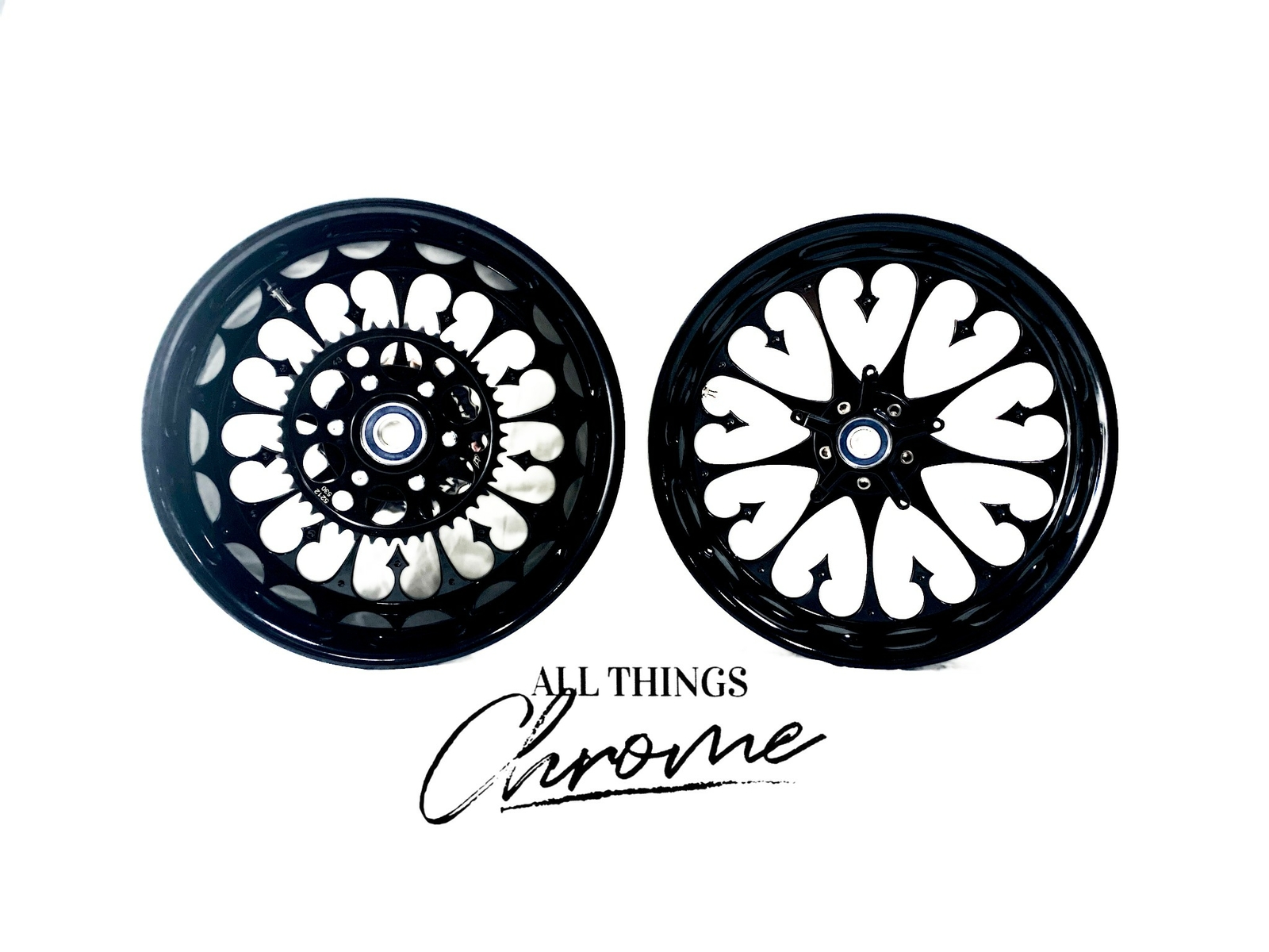NINJA 330 FAT TIRE SOLID BLACK STILETTO WHEELS 2012-2020 KAWASAKI NINJA ZX-14R