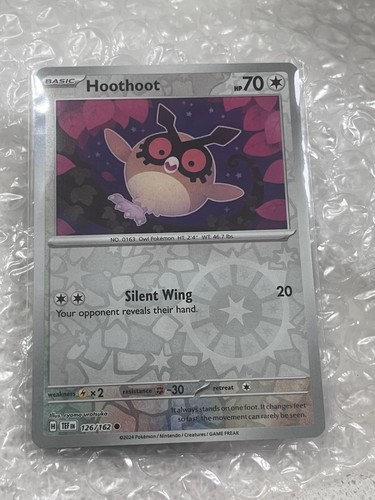 SV05: Temporal Forces 126/162 Hoothoot NM Reverse Holo - Picture 1 of 2