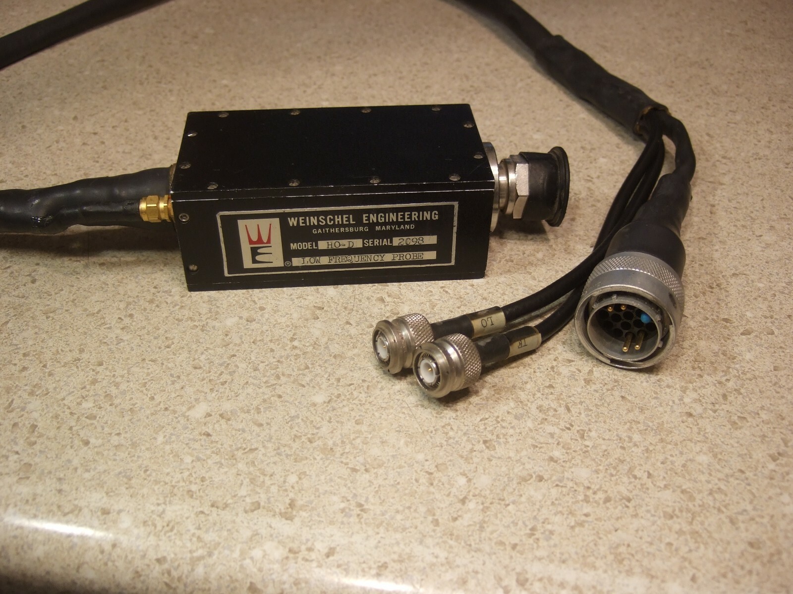 Weinschel HO-D Low Freq Probe for VM-4 Calibrators - As Is