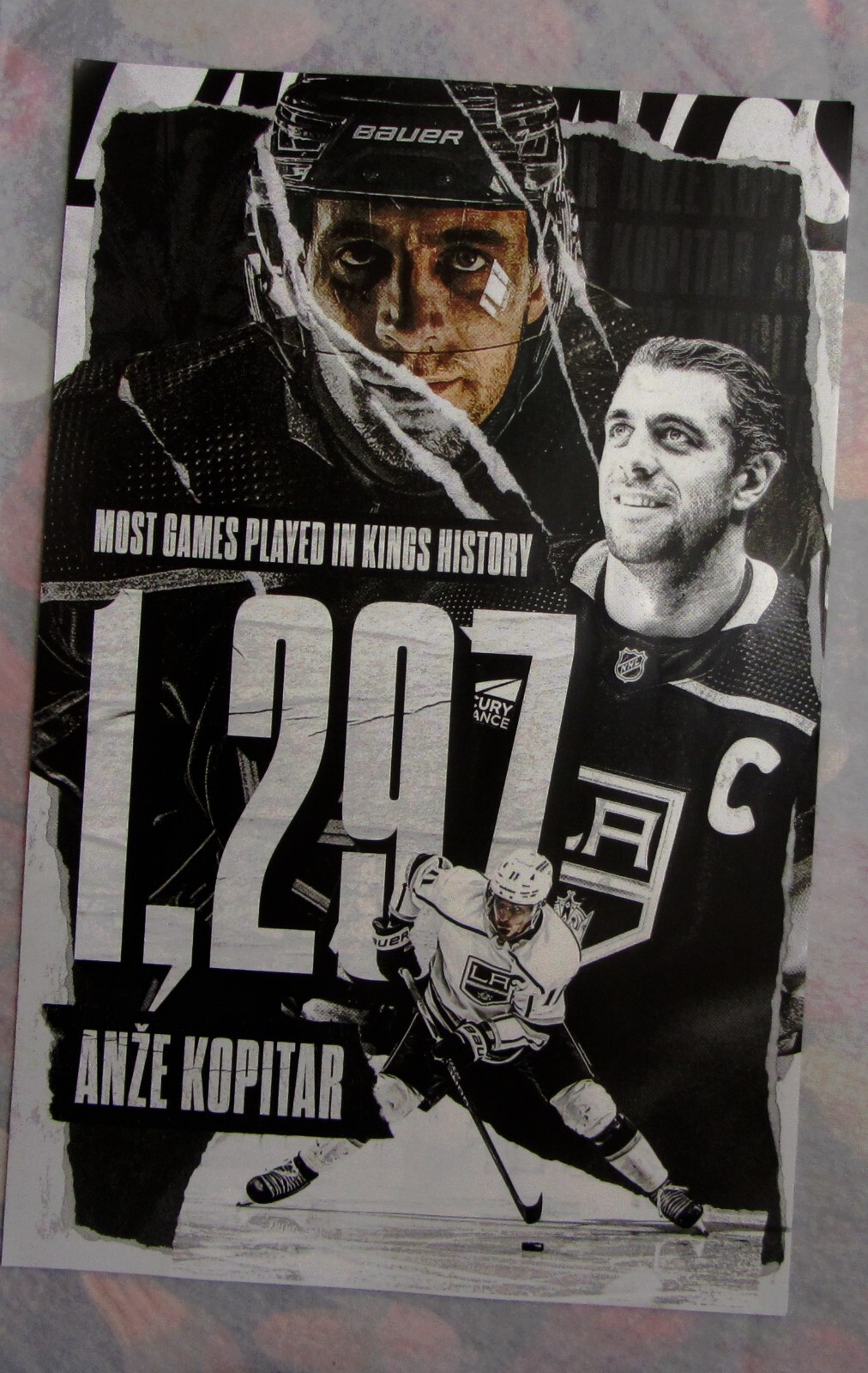 Los Angeles Kings Hockey Anze Kopitar Most Games Played Mini Poster 11