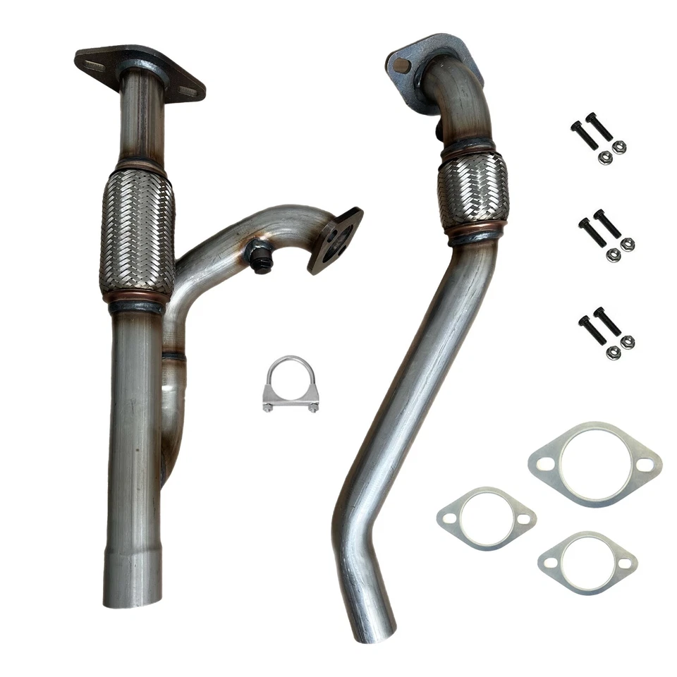 Front Flex Y Pipe Fits 2009-2017 GMC Acadia Chevy Traverse Buick Enclave V6 - Image 2 of 4