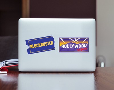 Blockbuster Hollywood Video Store Retro Vintage Sticker Decals