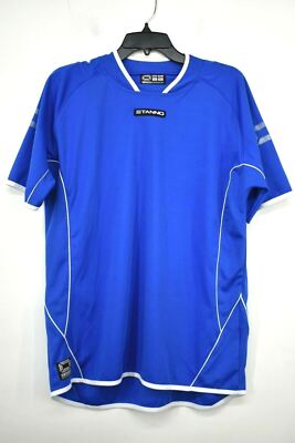 Stanno Mens 3 Guard Short Sleeve Blue Soccer Goalie Jersey Uniform M/L