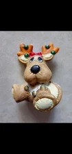 Giftco.inc.Porcelain Reindeer Candle Holder Hand Painted &Crafted