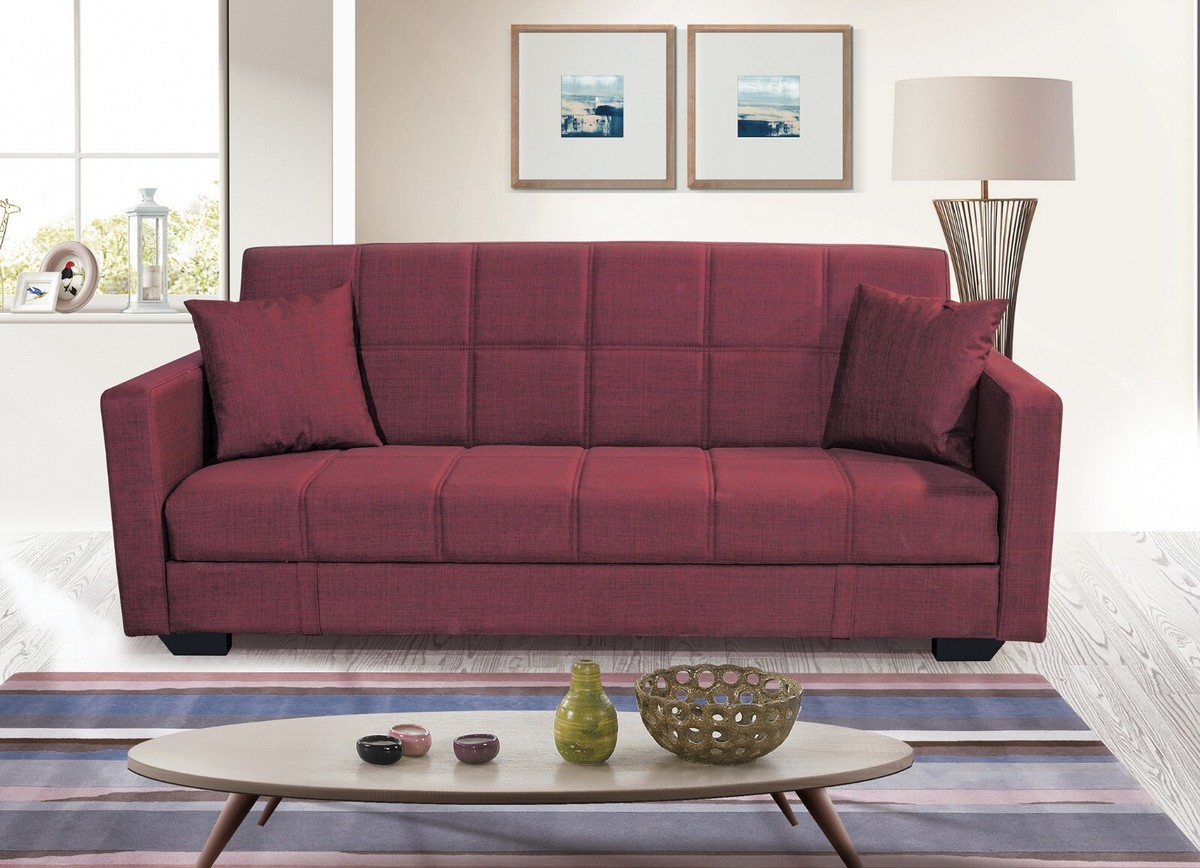 Divano Letto Divani In Velluto Bordeaux DIVANO PRONTOLETTO POSTI