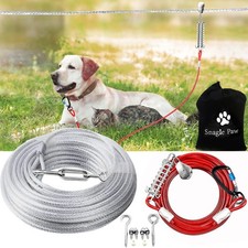 Dog Tie Out Runner for Yard,Trolley System for Large Dogs,Heavy Duty Dog Run