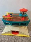 Vintage 1972 Fisher Price Airport with Helicopter and Pilot
