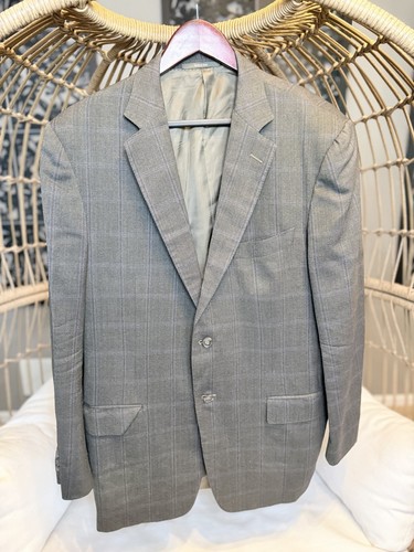 ERMENEGILDO ZEGNA Sport Coat Jacket Men's 42L/44R Blazer Windowpane