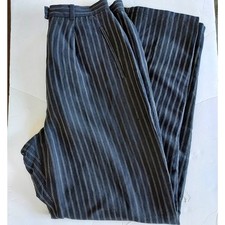 Vintage Ann Taylor Petites Black Pin Stripe Pants Size 8P