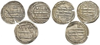 FITZ ABBASID CALIPHATE Lot 3x Silver Dirham ISLAMIC GJL752