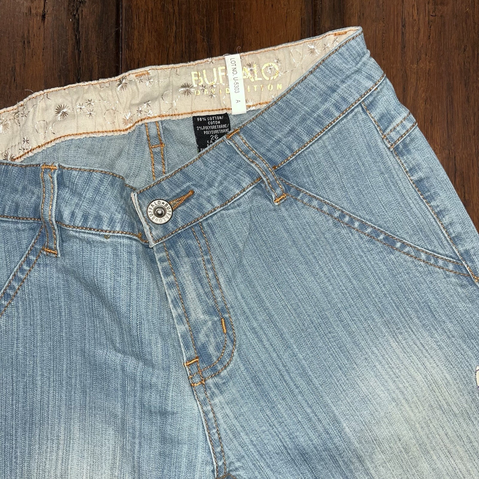 Buffalo David Bitton Y2K Flared Patchwork Floral … - image 8