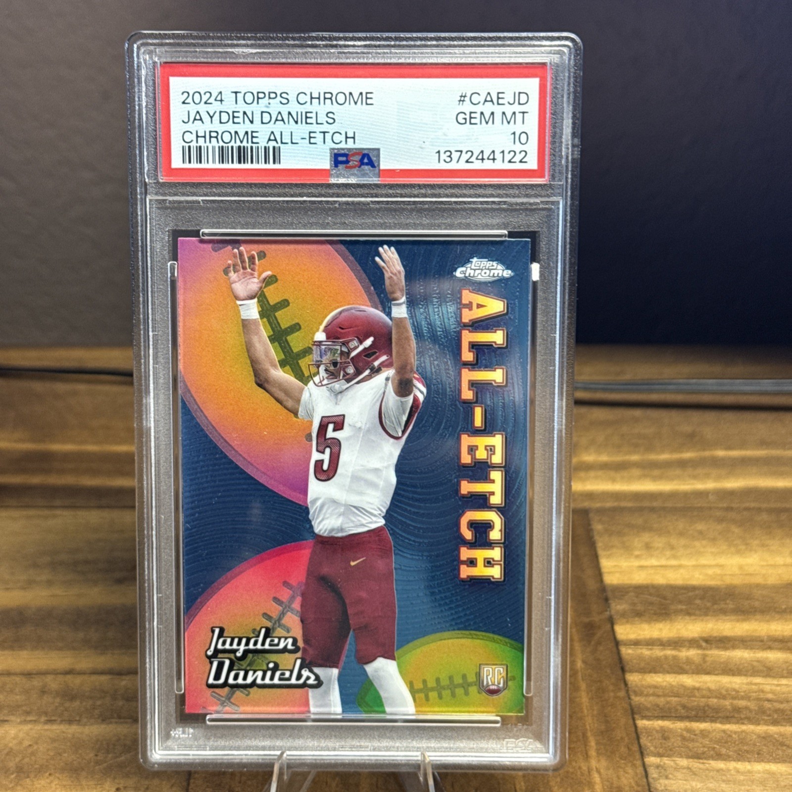 Jayden Daniels Topps Chrome Chrome All-Etch #CAEJD Base