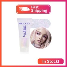 MEICOLY Fine Face Body Glitter,Holographic Color Changing Glitter Gel for Body,F