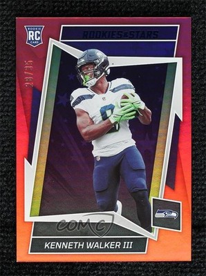 2022 Panini Rookies & Stars Red Blue 28/35 Kenneth Walker III #108 RC 0d44