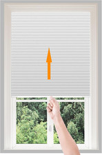 Window Shades Pull down No Drill Blinds Non-Woven Light Filtering Stick on Cut t