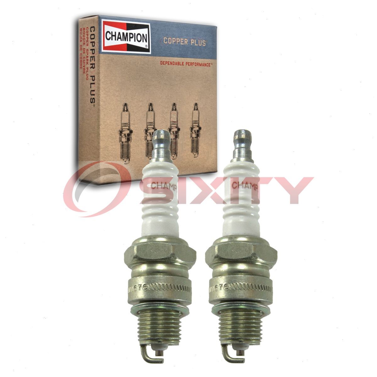 2 pc Champion Copper Plus Spark Plugs for 1949-1959 Citroen 2CV 0.4L H2 ei