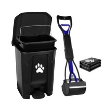 Outdoor Dog Poop Trash Can with Lid, Dog Waste Trash Can Pet Waste Container ...
