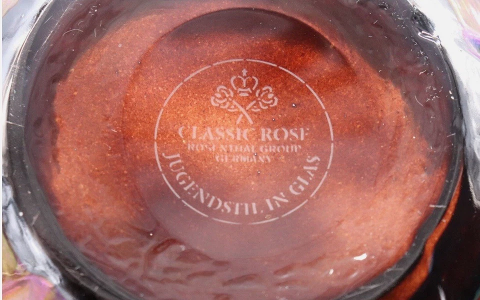 Rosenthal Clásico Rosa Jugendstil Vidrio Iridiscente Cuenco Decorativo Foto 4 de 4