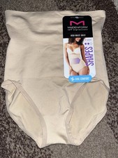 NWT Maidenform Beige Self Expressions High Waist Brief Shapewear Small
