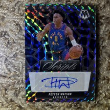 2024-25 Panini Mosaic Peyton Watson Scripts Auto Prizm Denver Nuggets